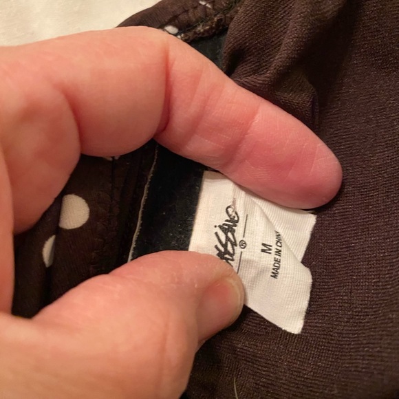 Brown and white polka dot tankini - Picture 3 of 3